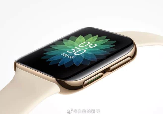 OppO smartwatch The curved screen and 3D glass, looks like the Apple Watch
