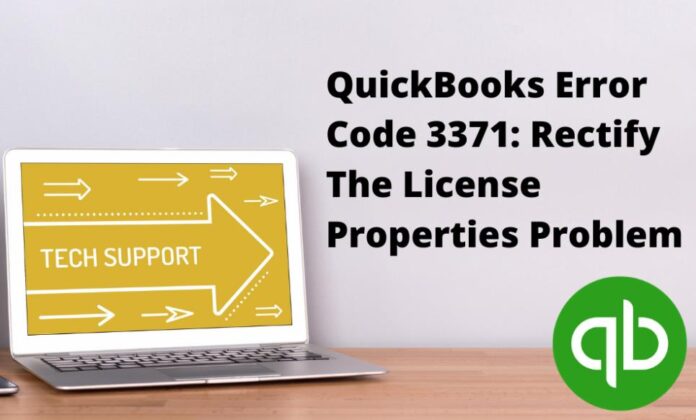 QuickBooks Error Code 3371 Rectify The License Properties Problem