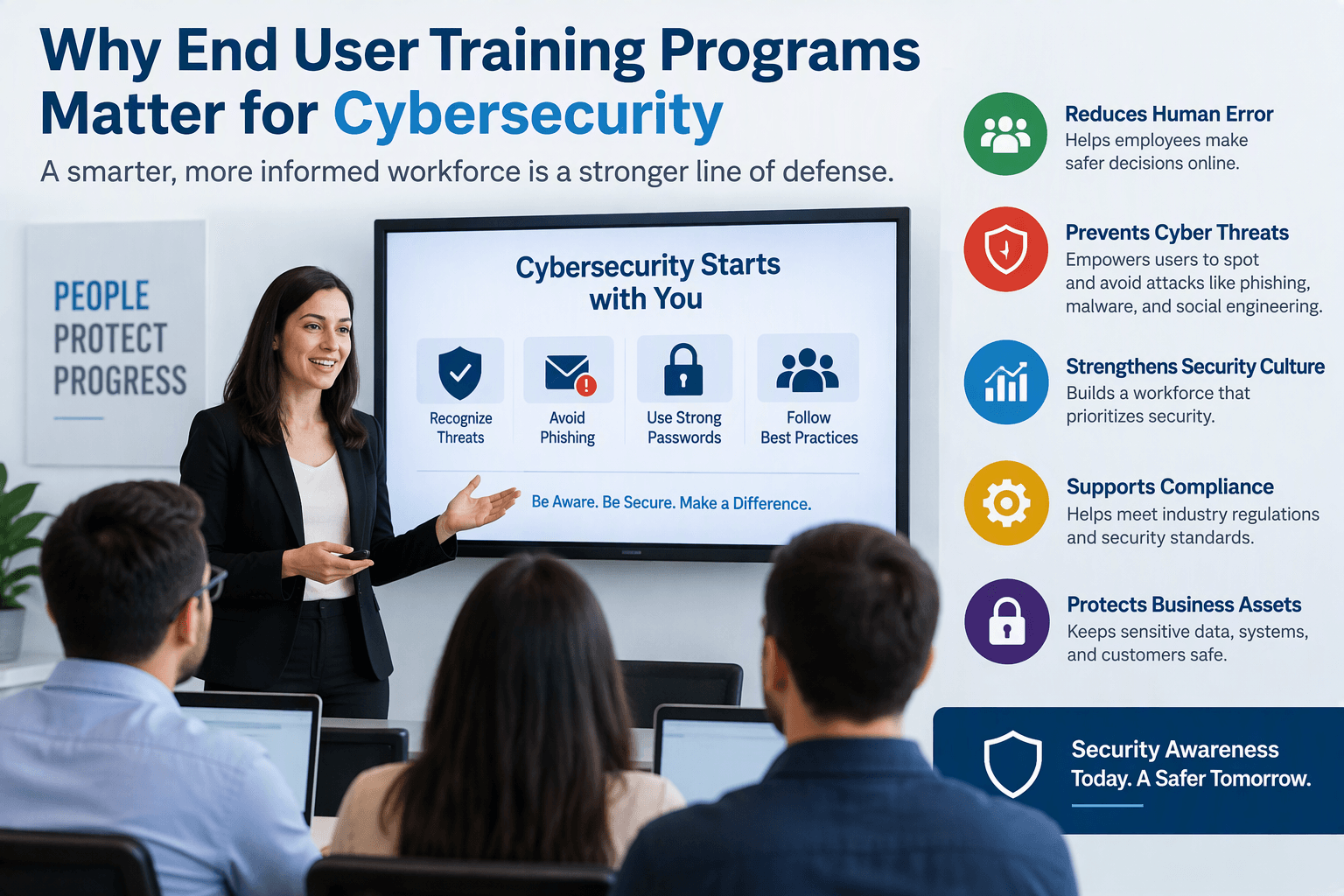 Cybersecurity and the End User Training: Building a Human Firewall 2 End User Training helping employees recognize cyber threats and follow security best practices