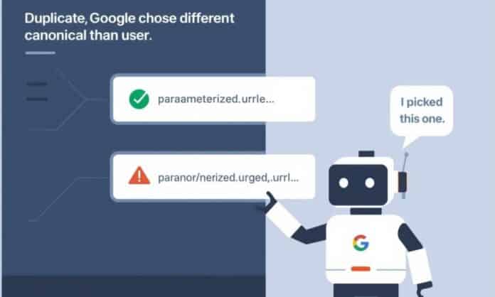 Google chose Different canonical than user